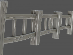 stylized fence Modèle 3D