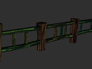 stylized fence Modèle 3D