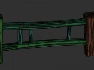 stylized fence Modèle 3D