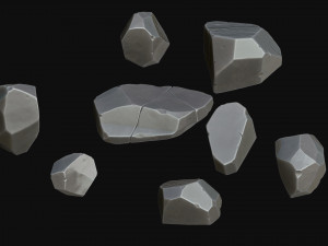 stylized rock Model 3D