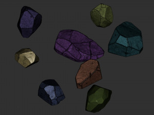 stylized rock Model 3D