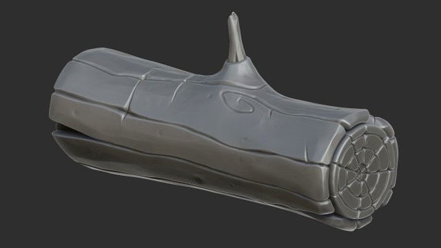stylized log 3D Model .c4d .max .obj .3ds .fbx .stl .blend 