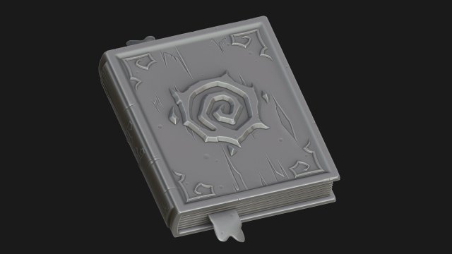 stylized book 3D Model .c4d .max .obj .3ds .fbx .stl .blend 