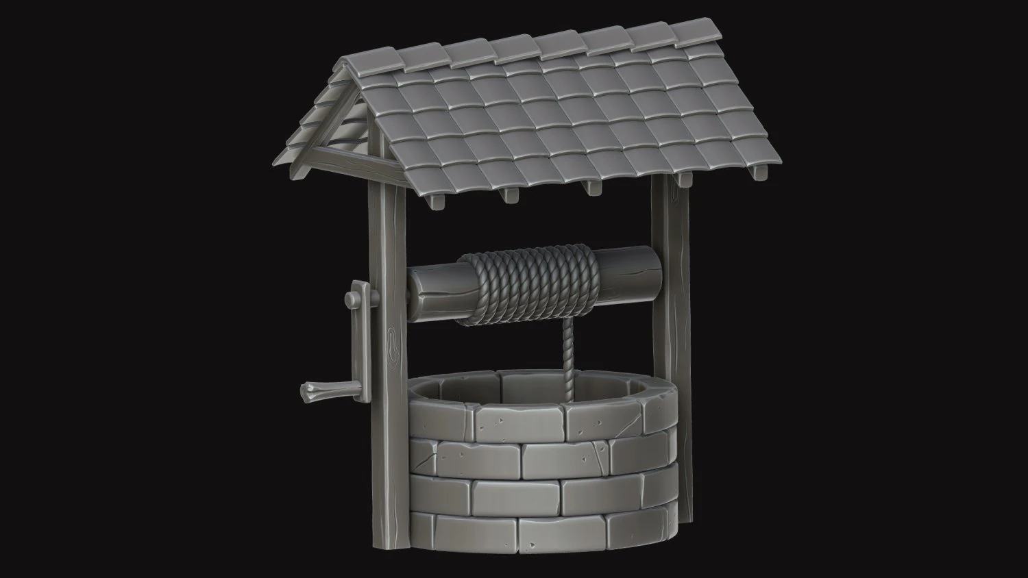 stylized well 3D Model .c4d .max .obj .3ds .fbx .stl .blend 