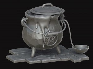 stylized cauldron 3D Model