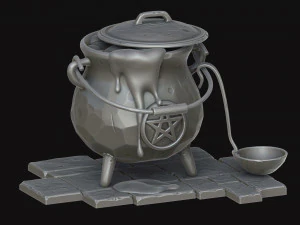 calderone stilizzato Modello 3D