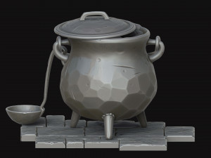 stylized cauldron Modelo 3D