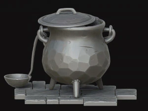 stylized cauldron 3D Model