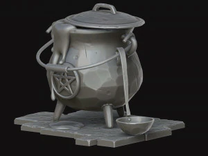 stylized cauldron 3D Model
