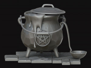stylized cauldron Modelo 3D