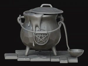 stylized cauldron 3D Model
