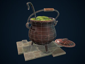 stylized cauldron 3D Model