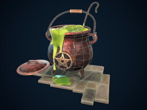 stylized cauldron 3D Model