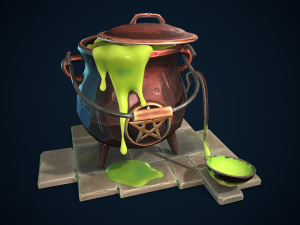 stylized cauldron 3D Model