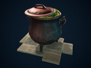 stylized cauldron 3D Model