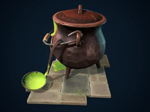 stylized cauldron 3D Model