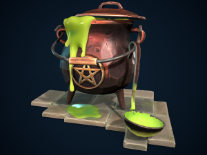 stylized cauldron 3D Model