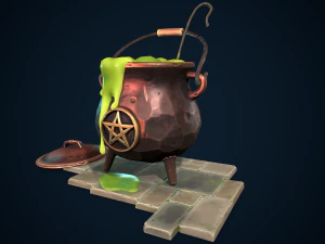 stylized cauldron 3D Model