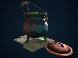 stylized cauldron 3D Model