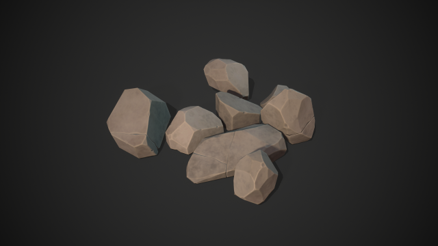 stylized rock 3D-Modell .c4d .max .obj .3ds .fbx .stl .blend 