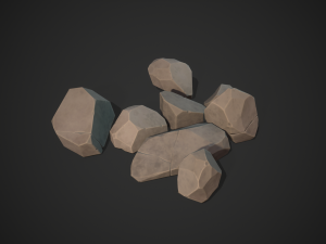 stylized rock Modelo 3D