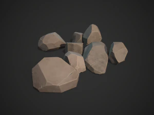stylized rock 3D Model