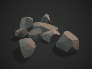 stylized rock 3D Model