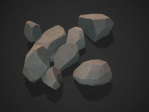 stylized rock 3D Model