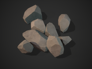 stylized rock 3D-Modell