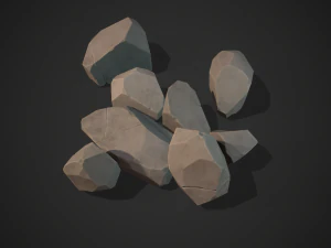 stylized rock 3D Model
