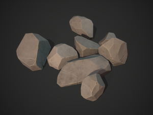 stylized rock 3D-Modell
