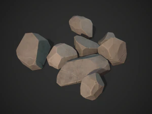 stylized rock 3D Model