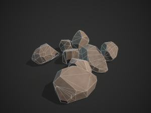 stylized rock 3D-Modell