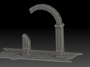 stylized ruin 3D Model
