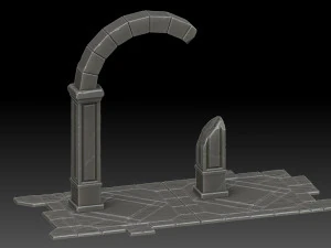 stylized ruin 3D Model