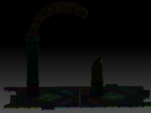 stylized ruin 3D Model