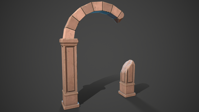 stylizedruin 3D 모델 .c4d .max .obj .3ds .fbx .stl .blend 