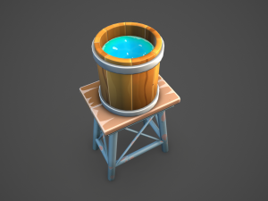 Water tower Modèle 3D
