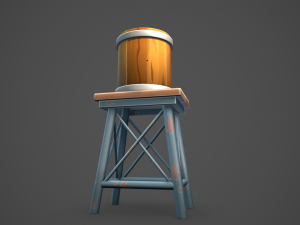 Water tower Modèle 3D