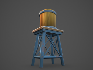 Water tower Modèle 3D