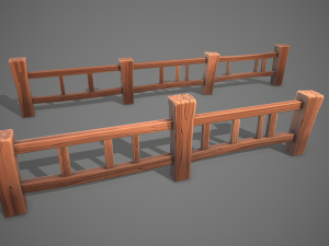 Stylized fence Modelo 3D