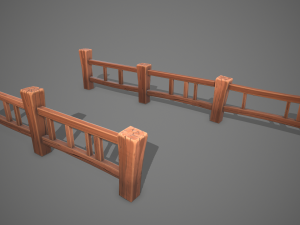 Stylized fence 3D Model