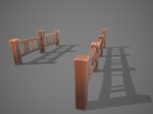 Stylized fence 3D Model