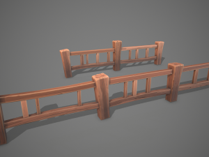 Stylized fence 3D Model