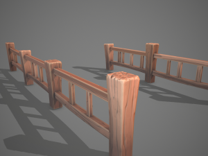 Stylized fence 3D Model