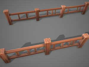 Stylized fence 3D Model