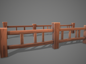 Stylized fence 3D Model