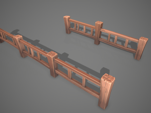 Stylized fence 3D Model