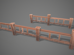 Stylized fence 3D Model