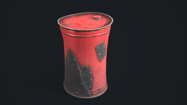 Stylized barrel 3D 모델 .c4d .max .obj .3ds .fbx .stl .blend 